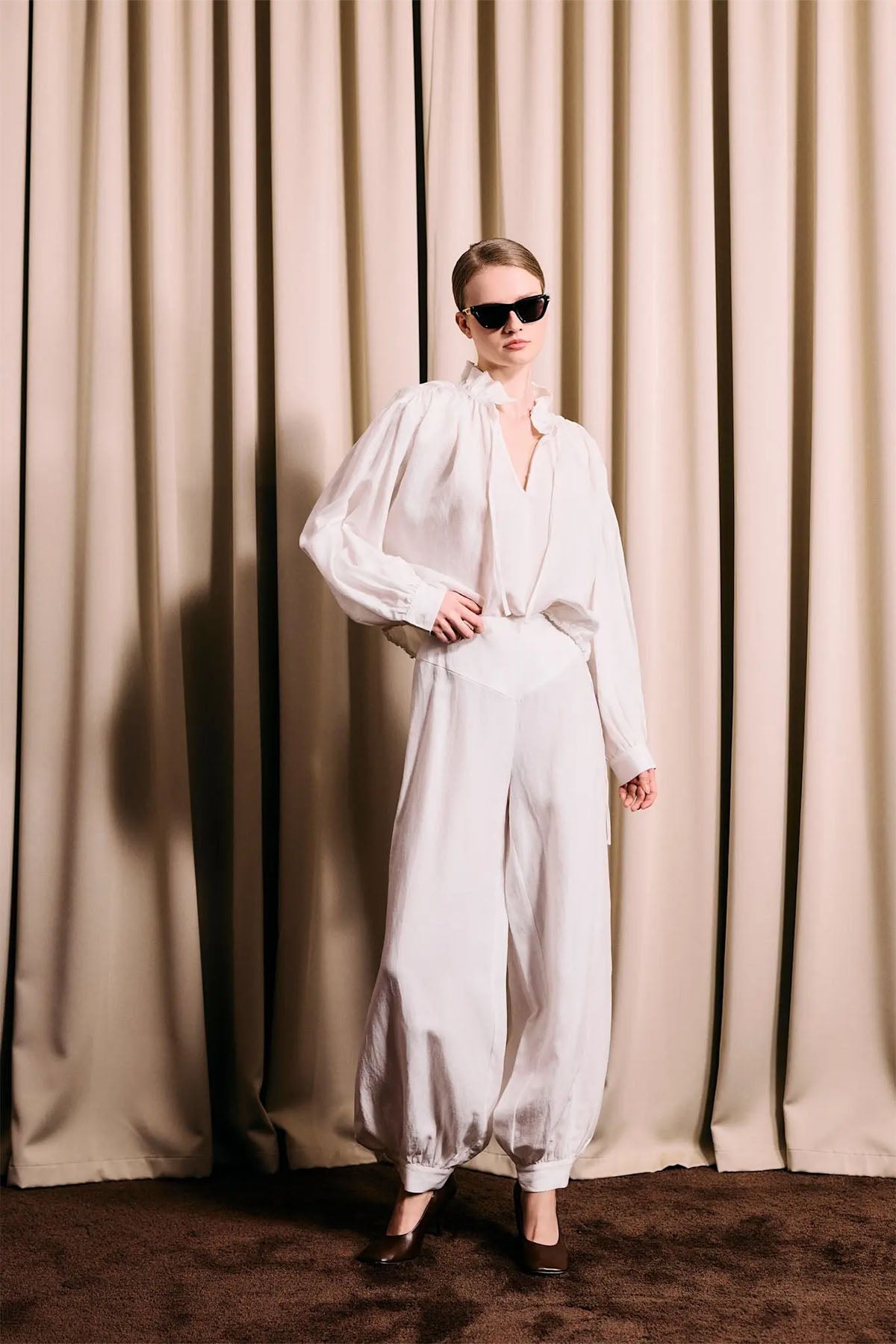 Bukser | BROOKE PANTS - LINEN WHITE
